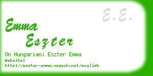 emma eszter business card